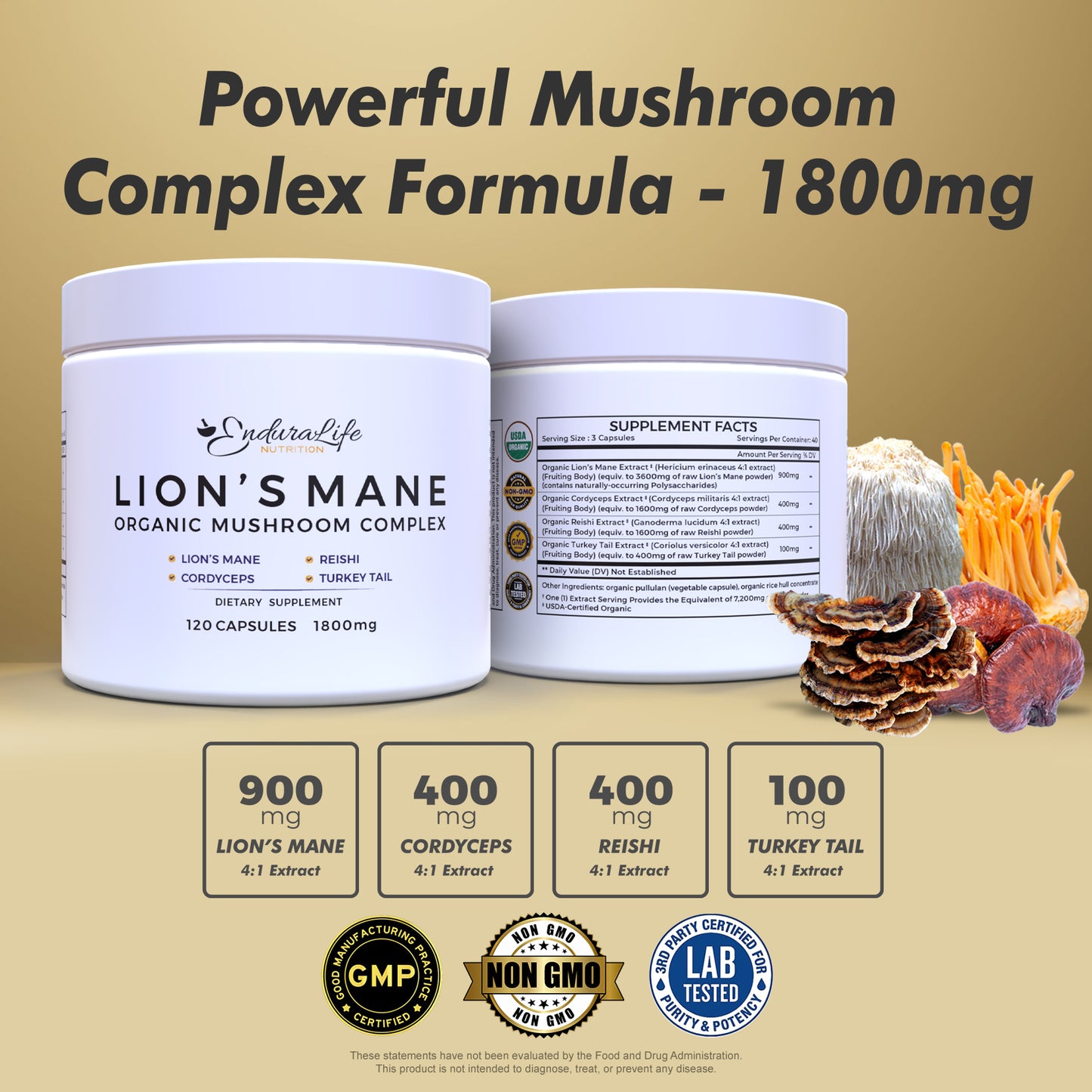 EnduraLife Nutrition Mushroom Complex